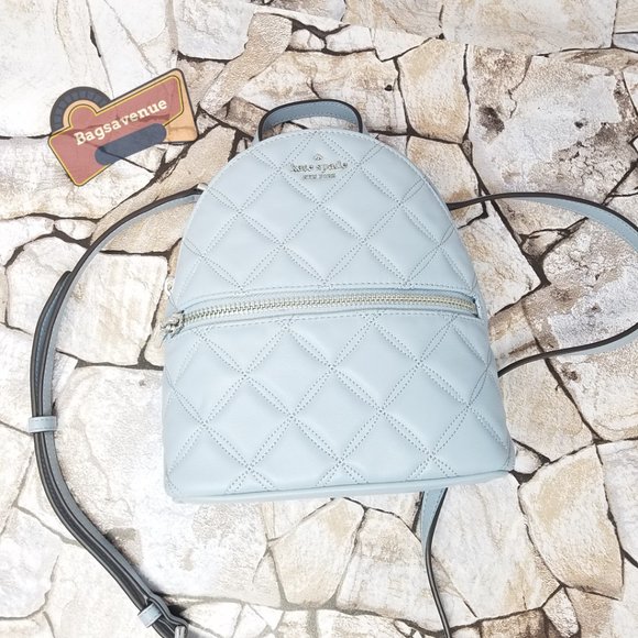 Mini Convertible Backpack Leather Natalia Frosted Light Blue Kate Spade main image 6